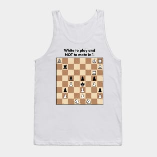 Chess puzzle sticker and magnet! This one is hard! Tank Top